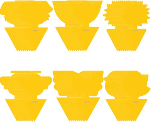 60 Pièges à Insectes Jaunes Double Face - Protection Écologique Contre Les Moucherons pour Plantes d'Intérieur, Fleurs et Fruits