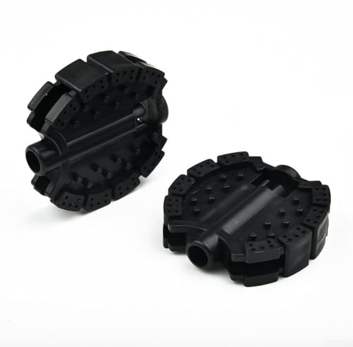 ZWEquipint Juego de 2 piezas de repuesto para pedales de bicicleta, triciclos para bicicletas infantiles, accesorios de bicicleta de pedal de bebé, plástico negro 6,7 6,6 1 cm