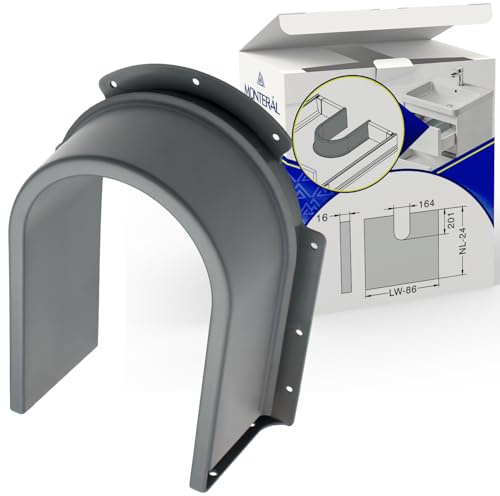 Siphon Cover for Drawer Bottom with 16 mm Thickness - Grey Cover U-Shape | Warranty 10 Years - MONTERAL