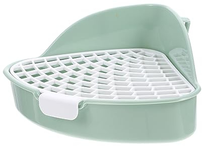 FIXOSHEE Caja de Inodoro para Conejos y Hámsteres Toilette para Mascotas Pequeñas Higiénica y Antideslizante para Entrenamiento Casa y Diseño Seguro Olores