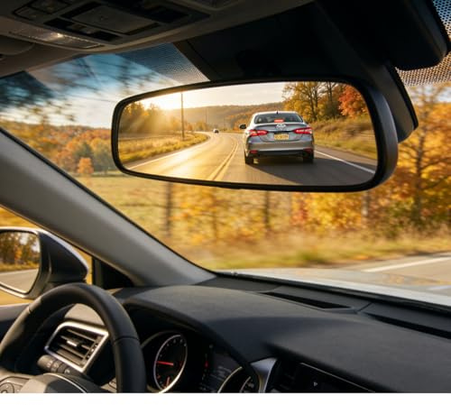 OEM Universal Day/Night Rear View Mirror with Mounting Base, Anti-Glare Car Interior Mirror Fit Toyota Camry Rav4, Nissan Rogue Altima, Honda Accord Pilot CRV, Ford F150, Kia Hyundai RAM GMC & Chevy