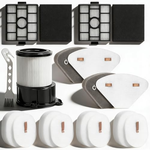 IP3251UKT Filter for Shark PowerDetect Clean & Empty Vacuum Cleaner IP3251UKT, 2 HEPA & 2 Pre-Motor Filter for Auto-Empty Dock, 1 Post-Motor & 4 Pre-Motor Filters for Handheld Vacuum