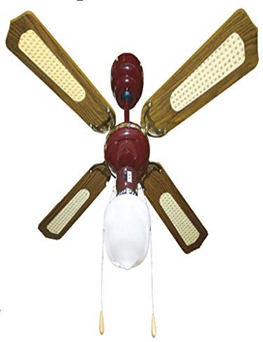 Vinco - Ventilatore da soffitto, mod. 70919, 3 velocità, 4 pale, 1 luce, selettore di rotazione, diametro: 105 cm