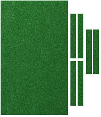 DELITLS Billardtuch, professioneller Billardtisch, Filz, passend für Standard-2,9 m, Snookertisch, Indoor-Sportspiel-Tischdecke mit Kissentuch-Streifen (grün, Größe: 2,8 plus 1 m)