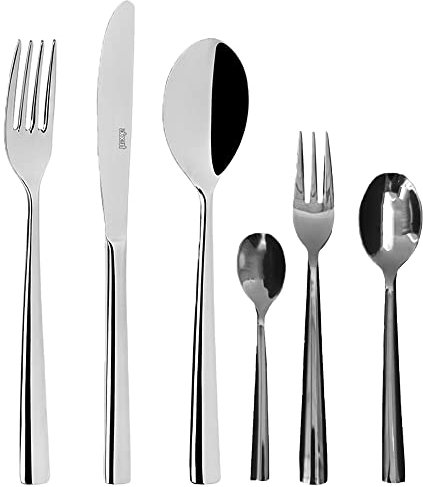 Set da 6 Posate da tavola forchetta Cucchiaio Coltello Abert Flair Acciaio 18/10 Servizio Completo o sfuse Forniture alberghiere Bar ristoranti Pub Hotel