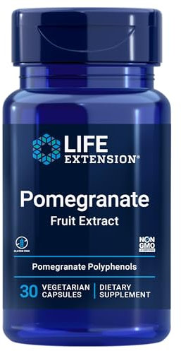 Life Extension, Pomegranate Extract (Estratto di Melograno), 400 mg, 30 Capsule vegane, Testato in Laboratorio, Vegetariano, Senza Glutine, Senza Soia, Non OGM