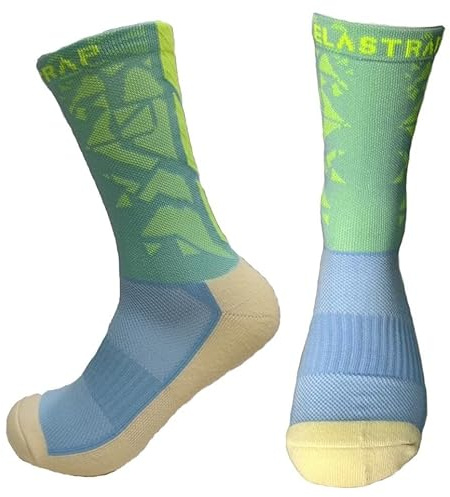 elastrap Sportstrumpor - teknik och prestanda - fotboll, Futsal, handboll, volleyboll, rugby, basket, tennis, idrott, fitness, gymnastik, crossfit, Gulblå / storlek 36–40