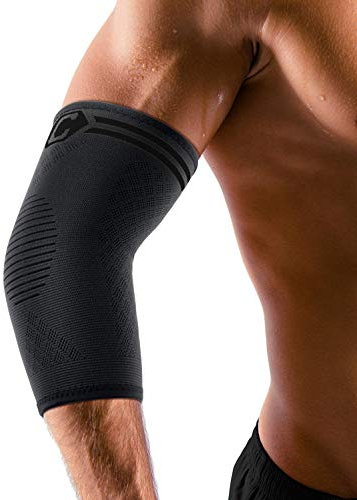 CAMBIVO Tutore Epicondilite Gomito 2 pz, Gomitiera per Epicondilite Tendinite, Fascia Gomitiere Palestra, Tutore Gomito Compressione Unisex per Gomito del Tennista Golfista, Pallavolo, Fitness, Sport