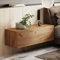 Planetmöbel Schlafzimmer Nachttisch Schrank 100 cm Gold Eiche
