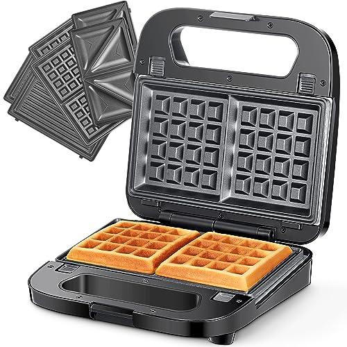 Reemix 3-in-1 Waffle, Grill & Sandwich Maker, Panini Press Grill Set