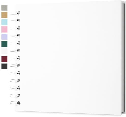 Yopih Album Fotografico Fatto a Mano Con Copertina Rigida Kraft da 18 x 18 cm, 40 Pagine - Ideale per Anniversari di Matrimonio, Ricordi di Famiglia e Progetti di Scrapbooking Creativi