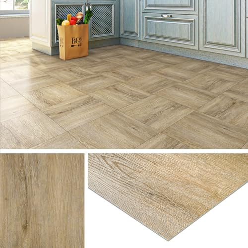 Livelynine Suelo Vinilo Autoadhesivo Madera Roble Suelo Vinilico Autoadhesivo Cocina Baldosas Adhesivas Suelo 30x30 Vinilo Adhesivo Suelo Baño Impermeable Vinilo para Suelo Salon Habitación 4 Baldosas