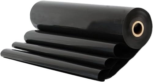 Fodera per laghetto in HDPE ad alta densità, spessore 0,12 mm, rivestimento flessibile nero impermeabile per stagni koi, giardini acquatici e caratteristiche acquatiche (3 x 6 m)