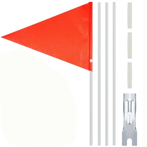 Drapeau De Vélo De Sécurité,150cm Enfants Fanion Triangulaire Drapeau De Sécurité pour Vélo Roug pour Garçons Filles