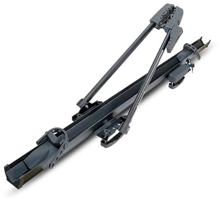 Porte-Bagages Voiture Porte-vélo Vertical Robuste Monté sur Toit en Alliage D'aluminium + Plastique Porte-Bagages Barres Toit(Le Noir)
