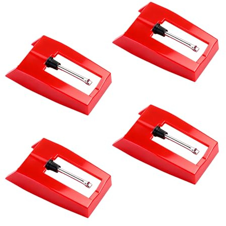 Lethra 4PCS Record Player Needles, Diamond Turntable Replacement Needle, Record Player Needle Replacement Compatible with Vinyl Record Player, LP Vinyl Player, Phonograph