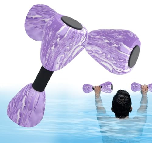 Haltères aquatiques, 25,4 x 9,5 cm, pour exercices aquatiques, équipement de fitness de sport pour l'aérobic, la rééducation, la piscine, le développement musculaire en plein air, la natation