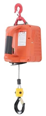 Elektrische Hubwinde, Elektrischer Hebezeug, Tragbarer Seilwindenkran Mit Fernbedienung, 500 Kg Tragkraft, 7,6 M Maximale Hubhöhe, 1500 W für Garage, Fabrik, Lager
