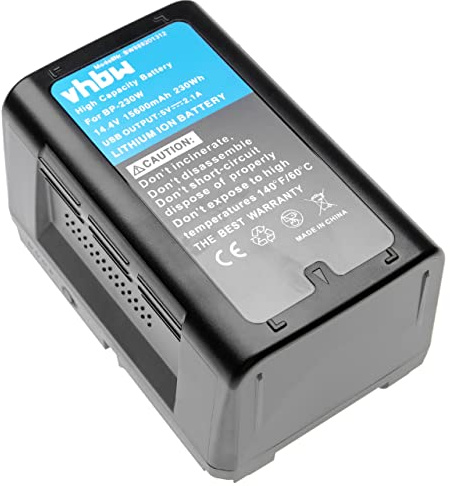 vhbw Batería Recargable reemplaza Sony BP-230W para cámara de vídeo, videocámara (15600 mAh, 14,4 V, Li-Ion)