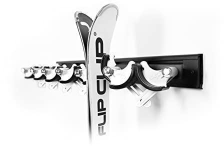 Flip Clip Flex6 | Universalhalterung | Skihalterung | Snowboardhalterung | Wandhalterung | Gerätehalter | Werkzeughalterung | Aus Stahl, Aluminium und Glasfaserverstärktem Kunststoff (Weiß)