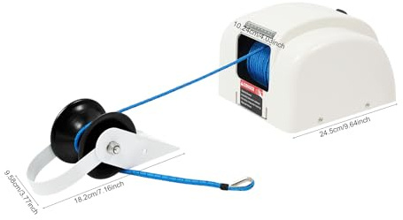 Treuil d'ancrage électrique 12 V 20,3 kg, télécommande, corde de 30,5 m, bateaux jusqu'à 7,3 m