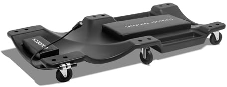 BOUDECH Snake - Carro bajo coche con reposacabezas, cojín lumbar y luz LED magnética orientable