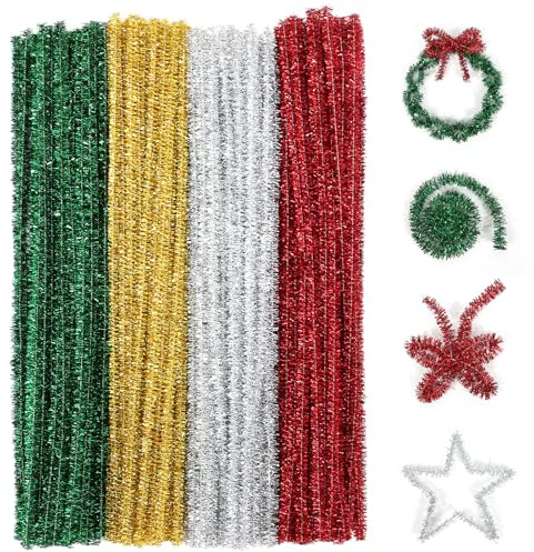 Limpiapipas para Manualidades,200 Piezas Limpiapipas Alambre Chenille,Alambre de Chenilla, Limpiador de Pipas Manualidades,Chenilla Manualidades Apto para Proyectos diy y Decoraciones (A)