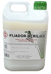 IPLISA Fijador Acrílico (1 y 5 L) - Fijador imprimación al agua sellante e incoloro para pinturas interior y exteriores - Alto anclaje (5 Litros)
