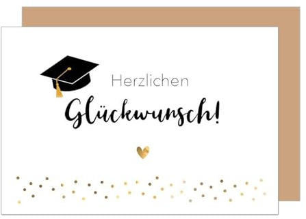 Edition Seidel Premium Glückwunschkarte zur bestandenen Prüfung mit Umschlag. Grußkarte Karte mit Spruch Abschluss Abitur Bachelor Master Studium Mann Frau Jugendliche Jugendlicher (PR153 SW025)