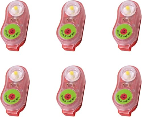 Aloka Olivia Yang Luz LED con Clip para Chaleco Salvavidas (6 Unidades), Intermitente para emergencias acuáticas, Ideal para Adultos y niños