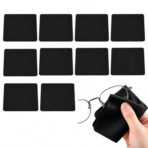 PLATEYTR Brillenputztücher Mikrofaser 4X Grau – 20x20cm große Reinigungstücher für Brillen und Bildschirme, extra weich, fusselfrei, ideal für Handy, Tablet, Kamera, Bildschirmreinigung