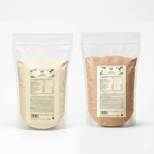 KoRo - Veganes Proteinpulver Multipack 2 x 1 kg - In den Sorten Vanille & Schoko - Aus Soja-, Erbsen- und Reisprotein - Rein pflanzlich