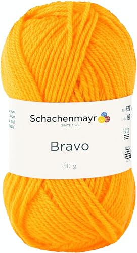 Schachenmayr Bravo 9801211-08279 neonorange Handstrickgarn, Häkelgarn