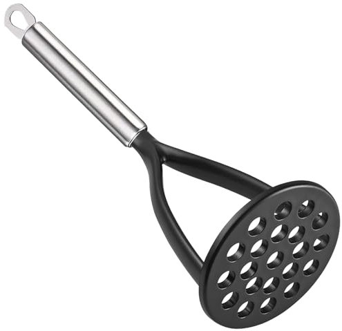 TENTA KITCHEN Good Grips Nylon Potato Masher Ricer Press Blender Crusher for Non-Stick Cookware With Heat Resistant Stay Cool Stainless Steel Handle
