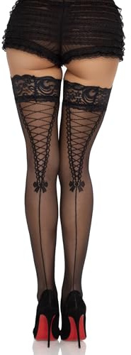 Leg Avenue Sheer stay up with a lace top