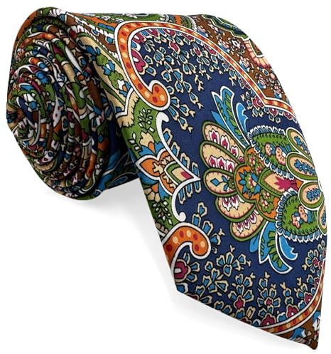 Shlax&Wing Multicolore Homme Cravate Paisley Rouge Vert Jaune