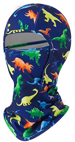 Dinosaurs Kids Balaclava Windproof Ski Face Warmer Neck Warmer for Boys Girls (Dinosaur-Thicken)
