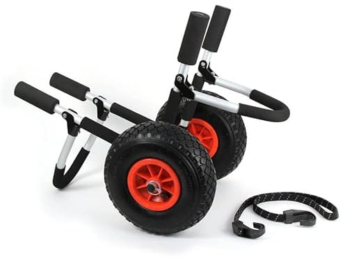 Ryde Carrello universale di Sup Carrello di Sup Pieghevole e Robusto per Stand Up Paddle Gonfiabile Trasporto Facile e Robusto fino a 25kg Telaio antiruggine Alluminio con Cinghia di Tenuta