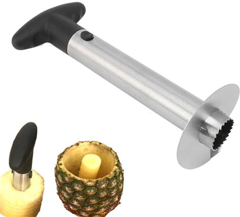 Coupe-ananas et Outil Carottier, Coupe-ananas en Acier Inoxydable, éplucheur de Fruits, Coupe-ananas avec Soudure Renforcée et Lame épaisse, pour la Maison et la Cuisine