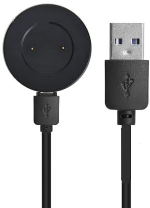 JZK Ladekabel Dock Kompatibel mit Huawei Watch GT2/GT/GT 2E/ECG/Dream, 1m magnetisches Smart Watch Zubehör für Honor Watch Magic2/GS Pro/GS3, Schwarz