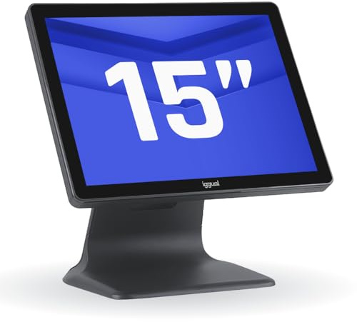 iggual TPV Táctil 15 AIO WiFi Todo en Uno. Monitor Táctil Capacitivo. Intel® N100 3,4 GHz. SSD 128GB+RAM 4GB. Sin Sistema Operativo. WiFi 5, BT 5.1, Ethernet,USB, HDMI,VGA. Apto Verifactu .Negro