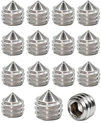 KEMUZ Lot de 15 vis sans tête M6 x 6 pour poignée de porte