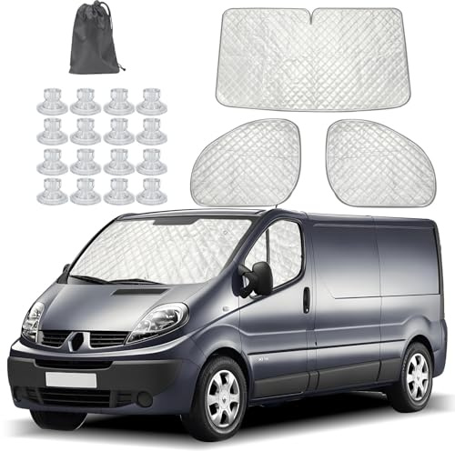 Parasol para Parabrisas de Coche, 3 Unidades, Protector Solar, para 2015-2024, Ventosa con Rosca de Acero Inoxidable, no se Cae, para privacidad y Control de Temperatura