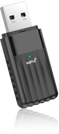 WONLINK Adaptador USB WiFi 6 (802.11ax) 900 Mbps Doble Banda + Bluetooth 5.3 | Compatible con Windows 11/10 | WPA3, Alta Velocidad, Conexión Estable