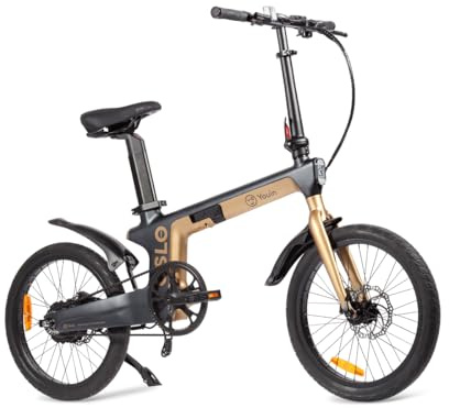 Youin Oslo Pro BK1950 Vélo électrique Pliable Urbain 20 Pouces Cadre Carbone Moteur 250 W Sangle Carbone Batterie sur Tige Freins hydrauliques autonomie réelle 45 km Écran LED.