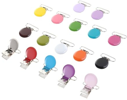 JOINPAYA Pinces à Bretelles pour Vêtements en Acier, Lot de 17 Clips Métalliques Robustes Design Simple et Élégant pour Couture et Loisirs Créatifs
