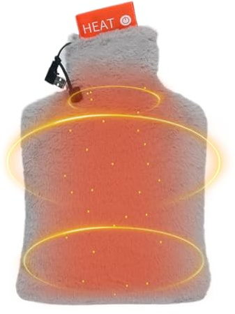 Bsbkoj Borse 'Acqua Calda,3 Livelli Elettrico Ricaricabile USB Morbido e Termico Invernale - Piastra Riscaldante per Acqua Calda - Per Casa Inverno Scuola All'aperto Viaggi Hotel
