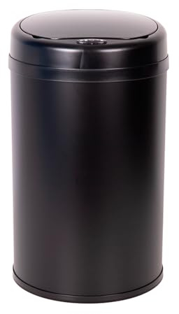 Cofan Cubo de Basura con Sensor de Movimiento, Apertura Automática, Papelera Inteligente, Metal ABS PP, 30 L, Negro