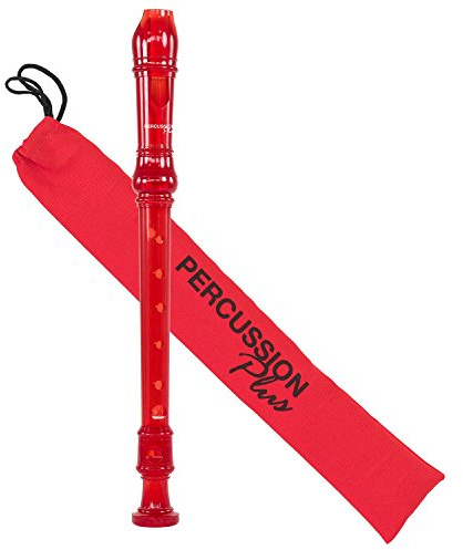 Percussion Plus PP912 Descant Recorder - C-Thru Red