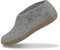 Glerups Filz Hausschuhe Herren und Damen (Größe 46) | Komfortabler Hausschuh mit Weicher Sohle aus Leder | Herren & Damen Slipper Geschlossen | Comfortable Slippers Women & Men